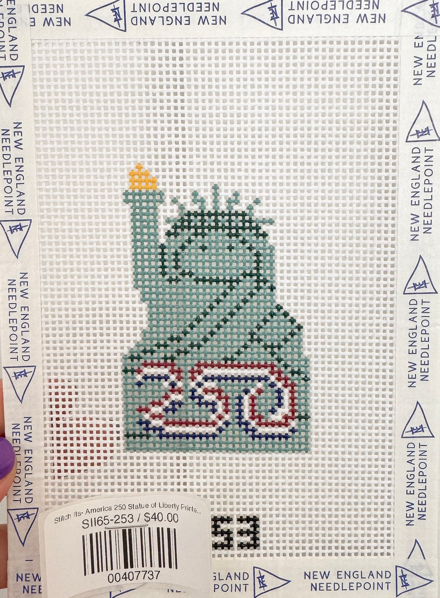 Stitch Its- America 250 Statue of Liberty Printed Angel
