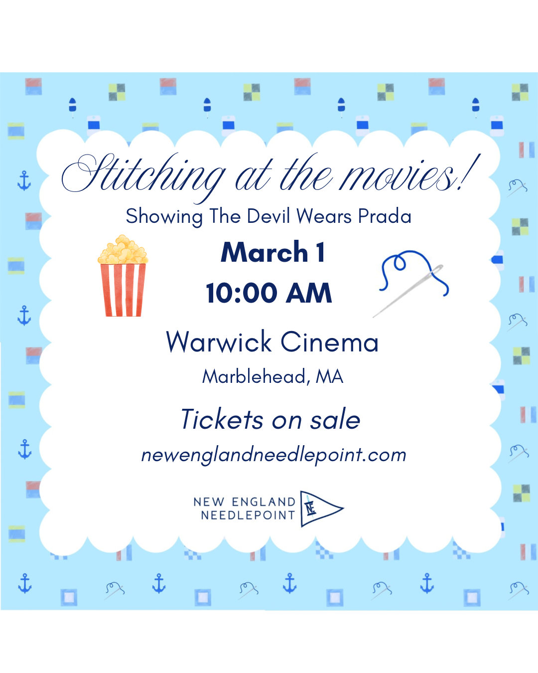 Stitching at the movies!