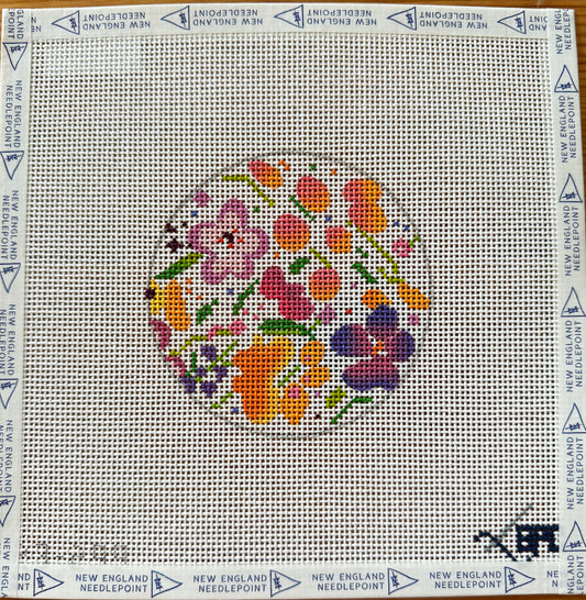 Blueberry Point- Peppy Floral 4" Round