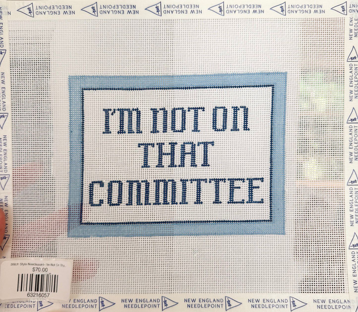 Stitch Style Needlepoint- I'm Not On That Committee