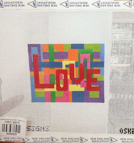Blue Waters Needlepoint- NPJ Designs - Love