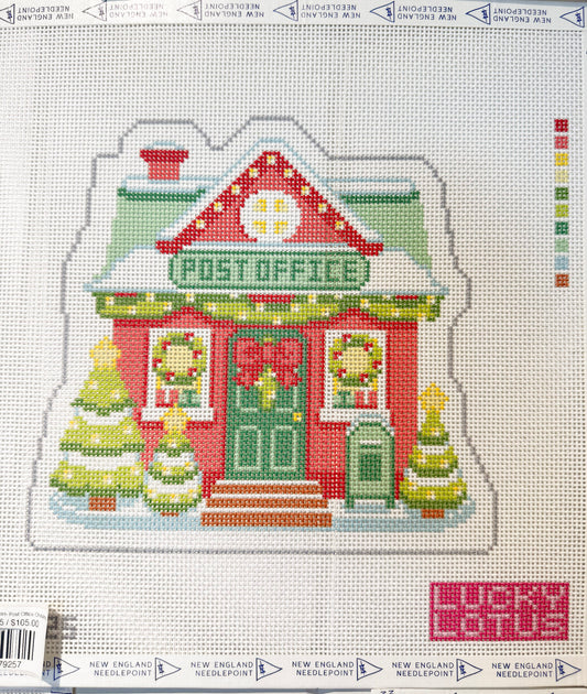 Lucky Lotus Needlepoint- Post Office Christmas Village