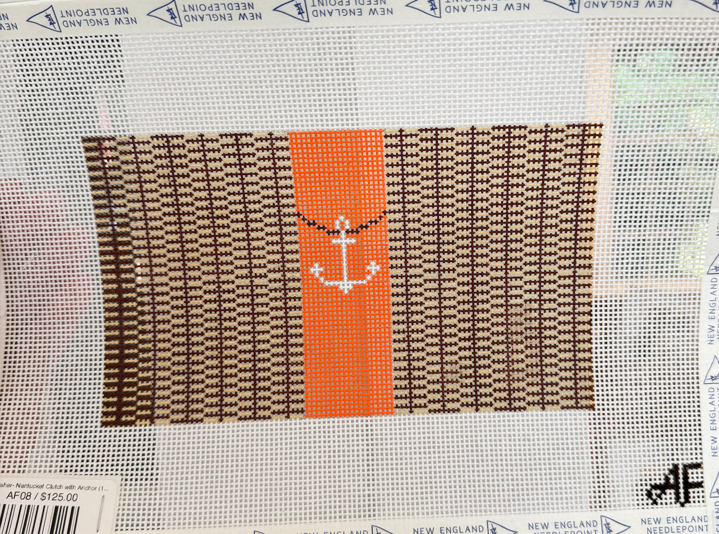 Anne Fisher- Nantucket Clutch with Anchor (14 mesh)